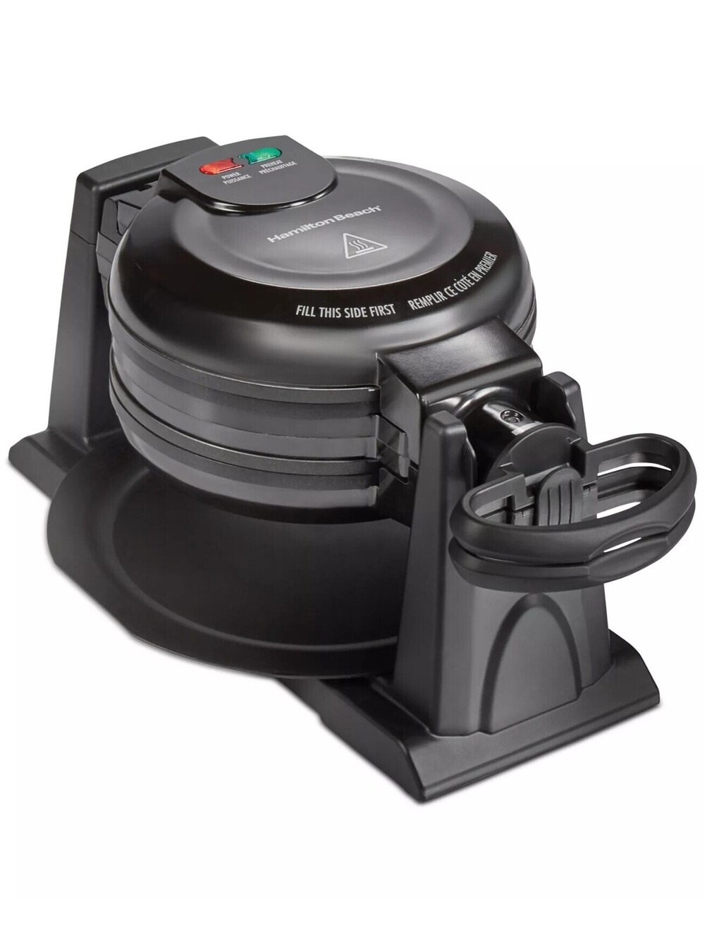 54$ Hamilton BeachNonstick Rotating Double Belgian Waffle Maker 25477MN Black